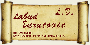 Labud Durutović vizit kartica